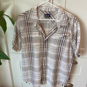PATAGONIA Organic cotton button down plaid shirt, two pockets
